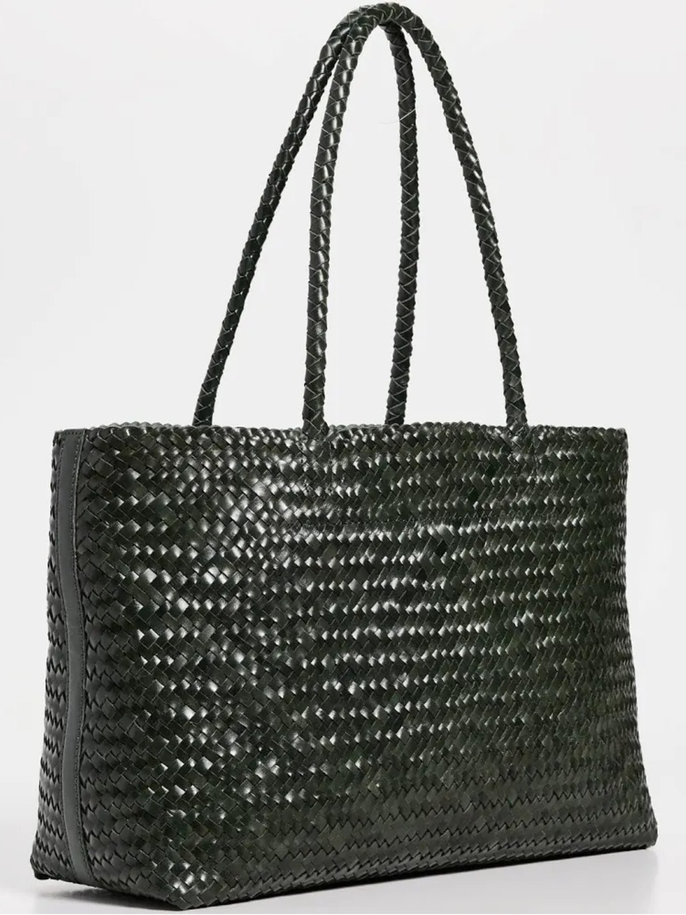 Rare Madewell Handwoven Leather Tote Summit Green